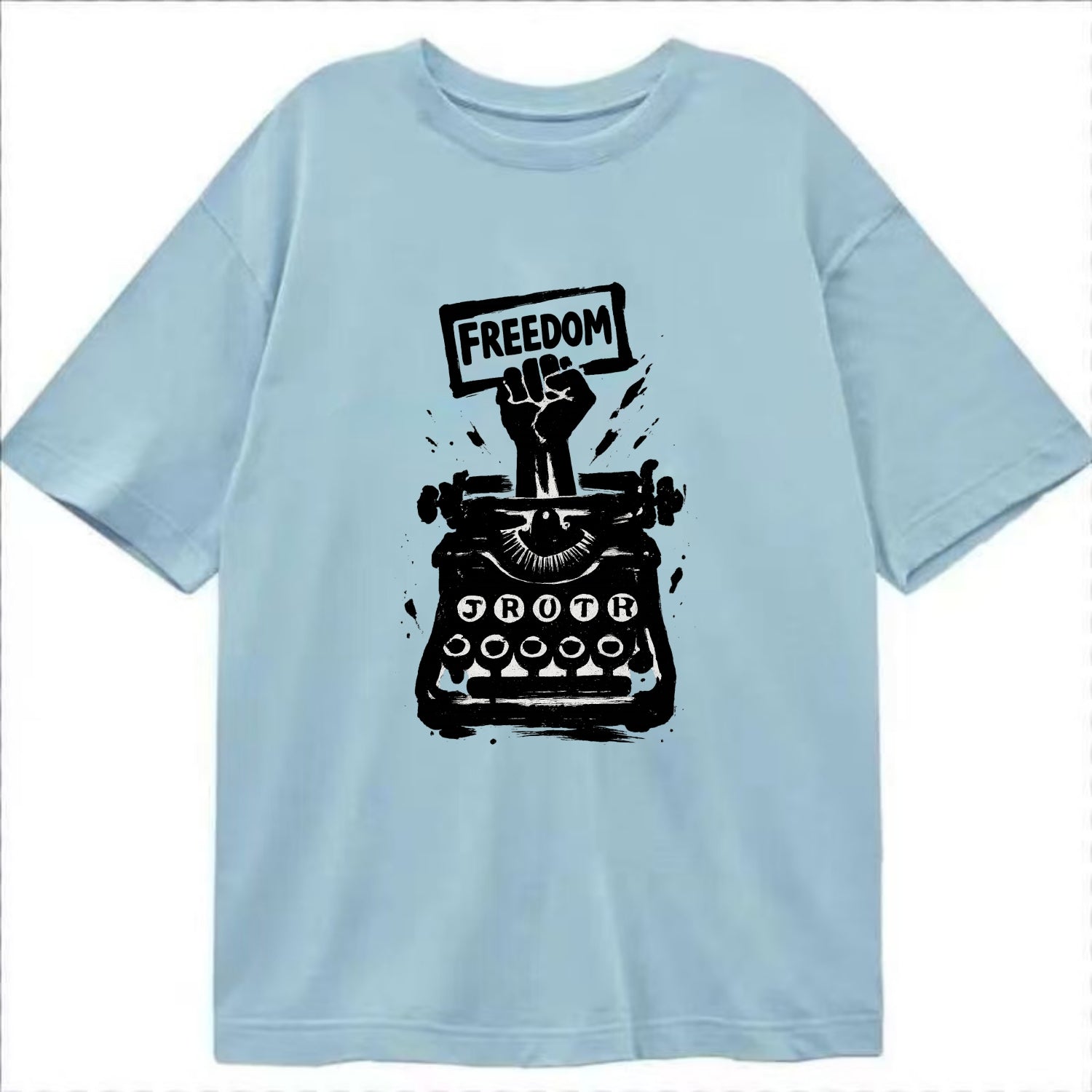 Typewriter keys - journalism and truth ink art - Classic T-shirt - Light Blue
