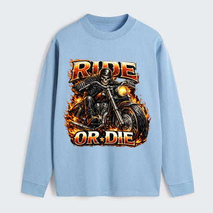 Ride Or Die - Classic Long Sleeve Shirt - Light Blue