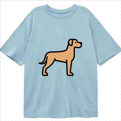 Great Dane - Fawn colored flat side profile - Classic T-shirt - Light Blue