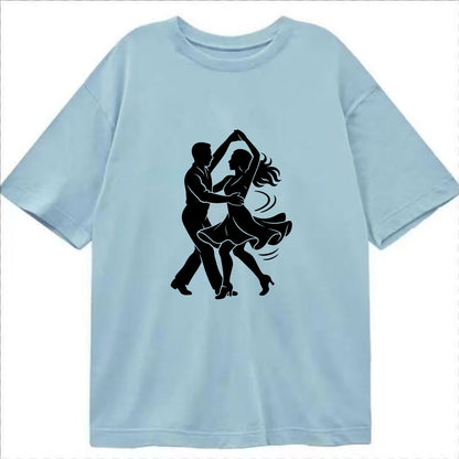 Salsa dancers spinning turn - Classic T-shirt - Light Blue