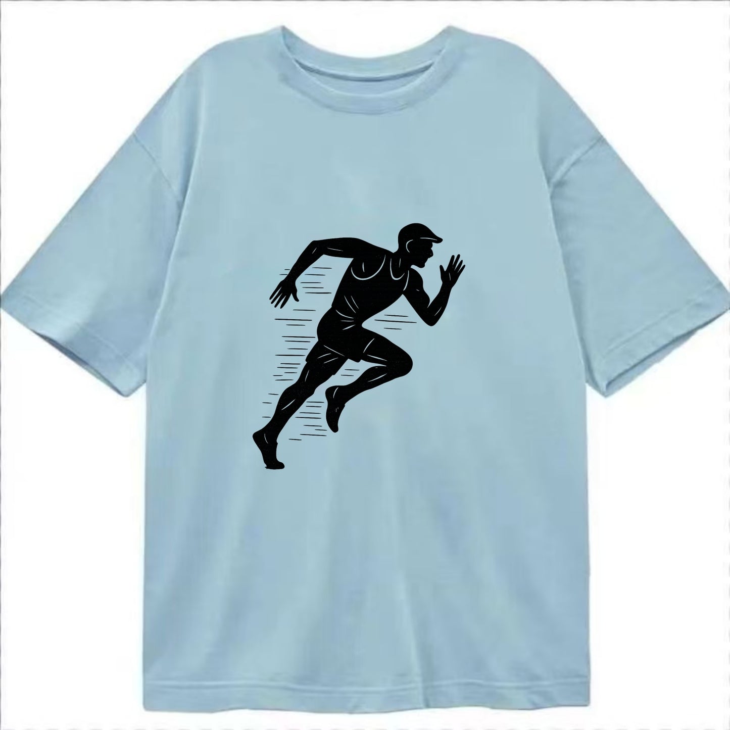 Runner in full stride sprinting - Classic T-shirt - Light Blue