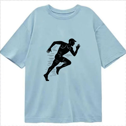 Runner in full stride sprinting - Classic T-shirt - Light Blue