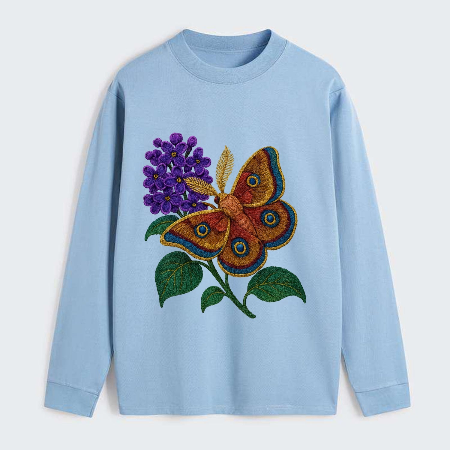 Polyphemus Moth - Classic Long Sleeve Shirt - Light Blue