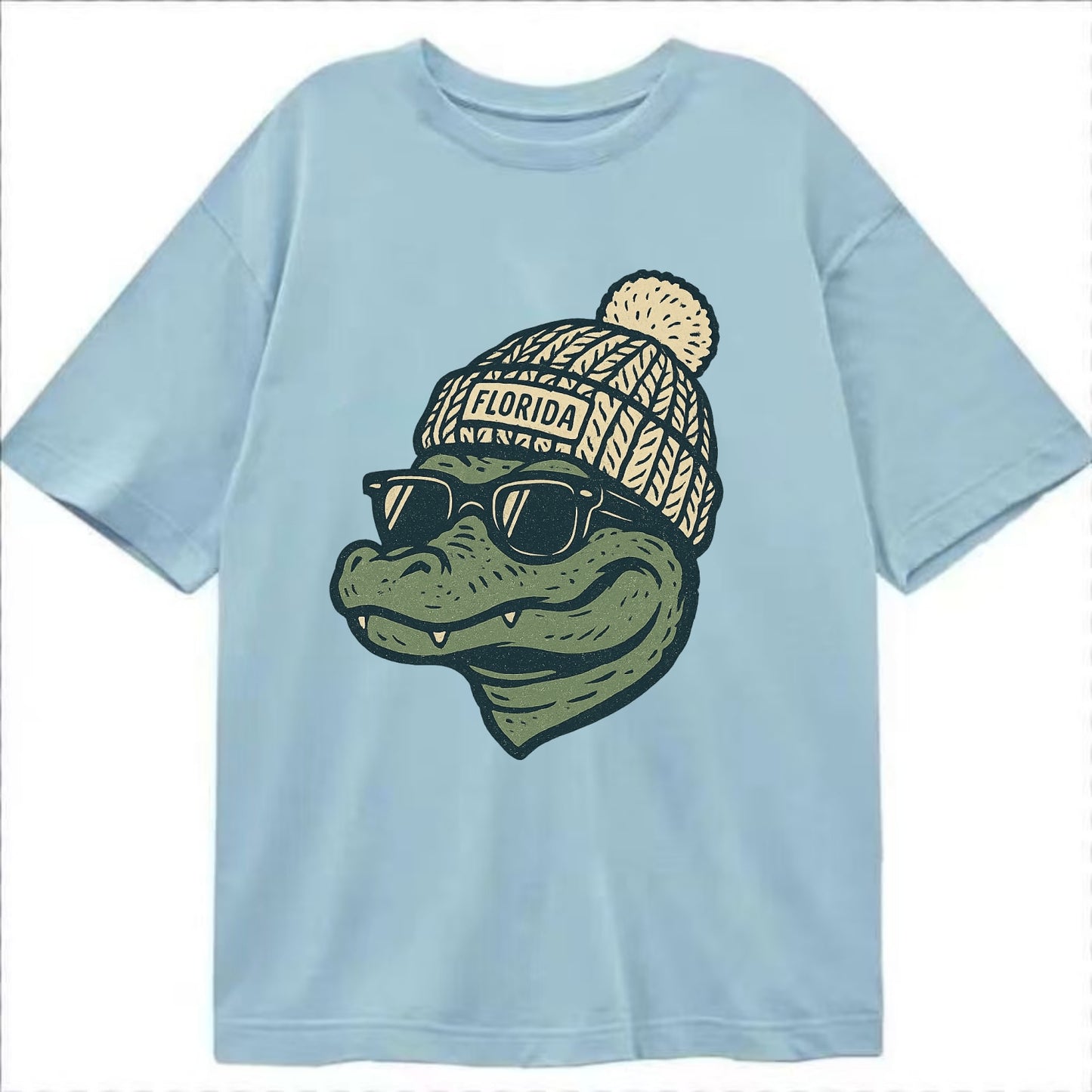 Gainesville Gator wearing Florida beanie - Classic T-shirt - Light Blue