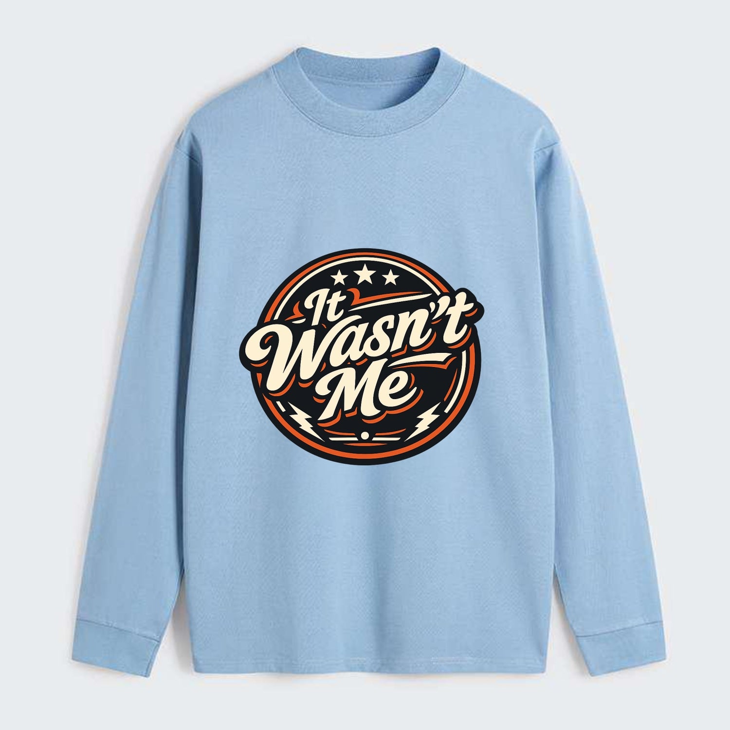 Unapologetic Rebel Emblem - Classic Long Sleeve Shirt - Light Blue