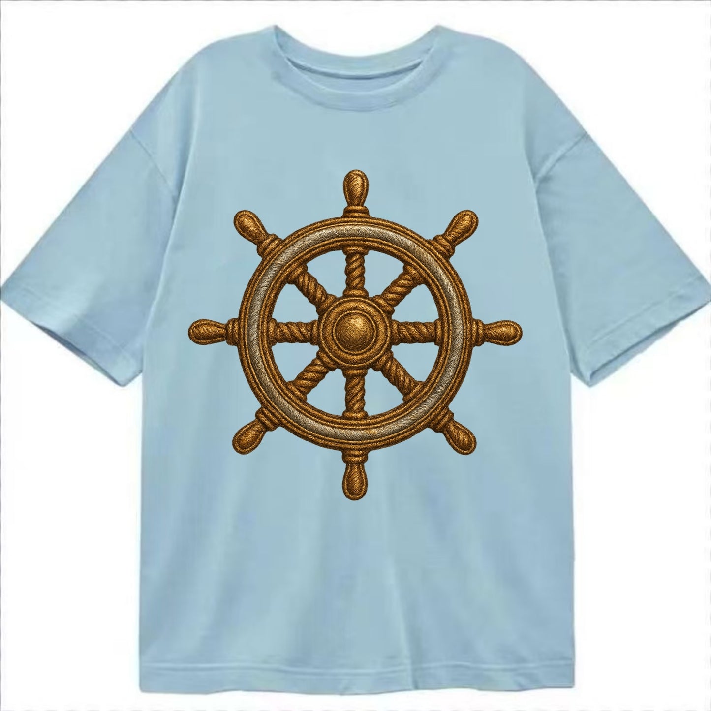 Ship's Wheel  - Classic T-shirt - Light Blue