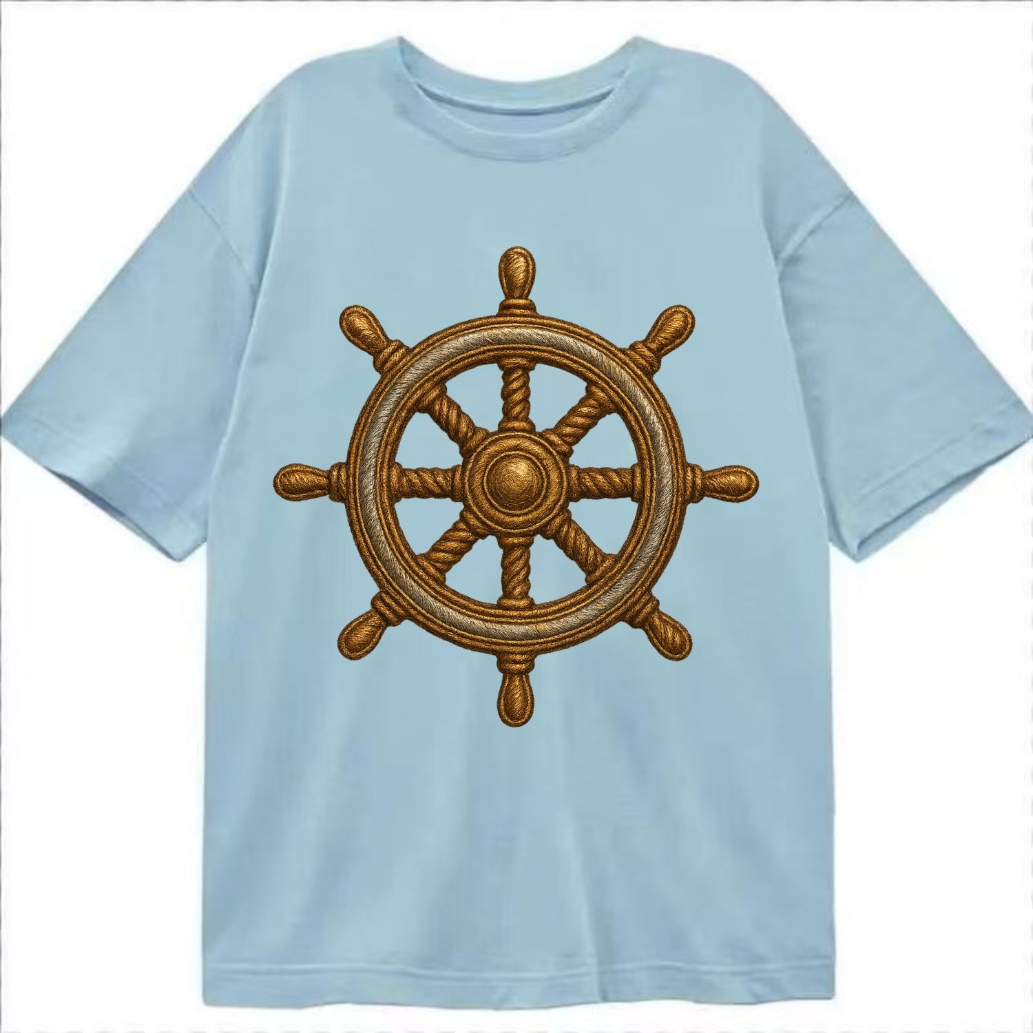 Ship's Wheel  - Classic T-shirt - Light Blue