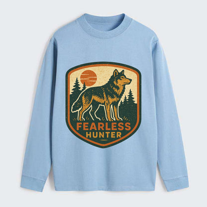 Fearless Hunter  - Classic Long Sleeve Shirt - Light Blue