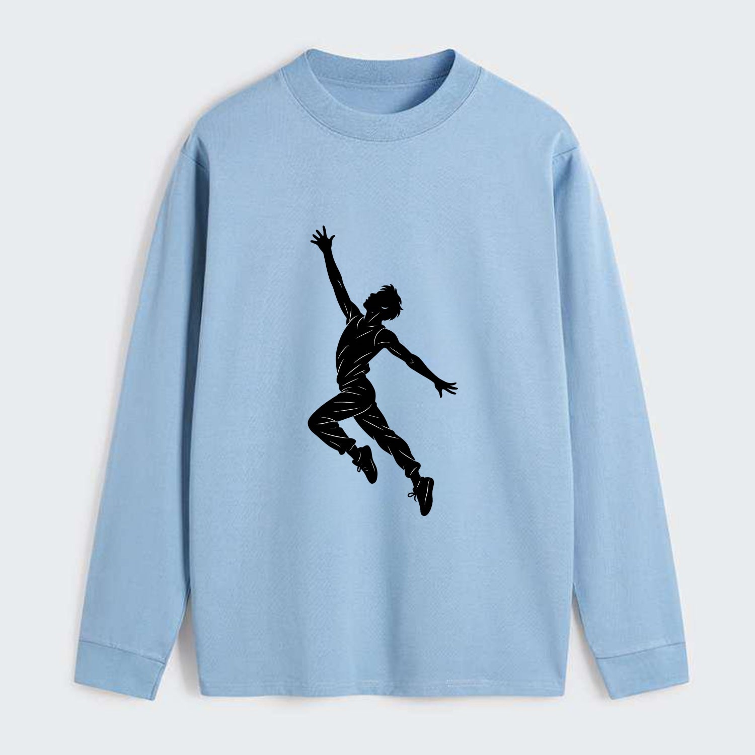 Modern dancer reaching skyward - Classic Long Sleeve Shirt - Light Blue