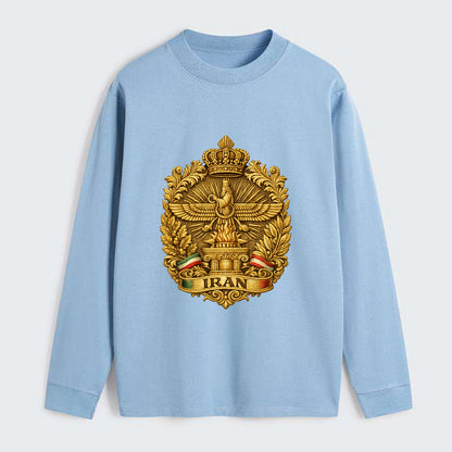 Iran Fire Temple Emblem - Classic Long Sleeve Shirt - Light Blue