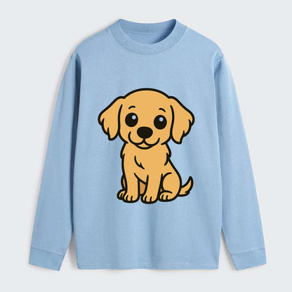 Golden Retriever - Head tilt curious pose - Classic Long Sleeve Shirt - Light Blue