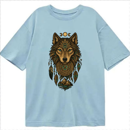 Tattoo Wolf Flash  - Classic T-shirt - Light Blue