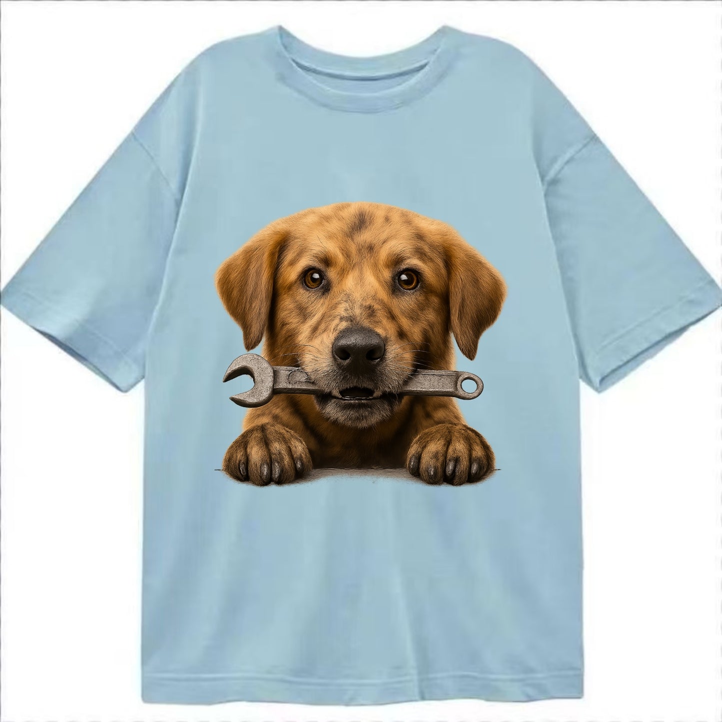 Mechanic Dog  - Classic T-shirt - Light Blue
