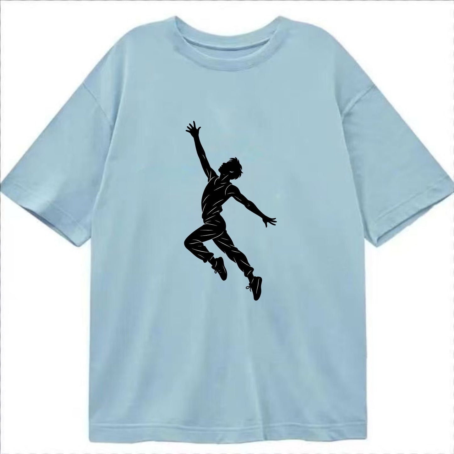 Modern dancer reaching skyward - Classic T-shirt - Light Blue