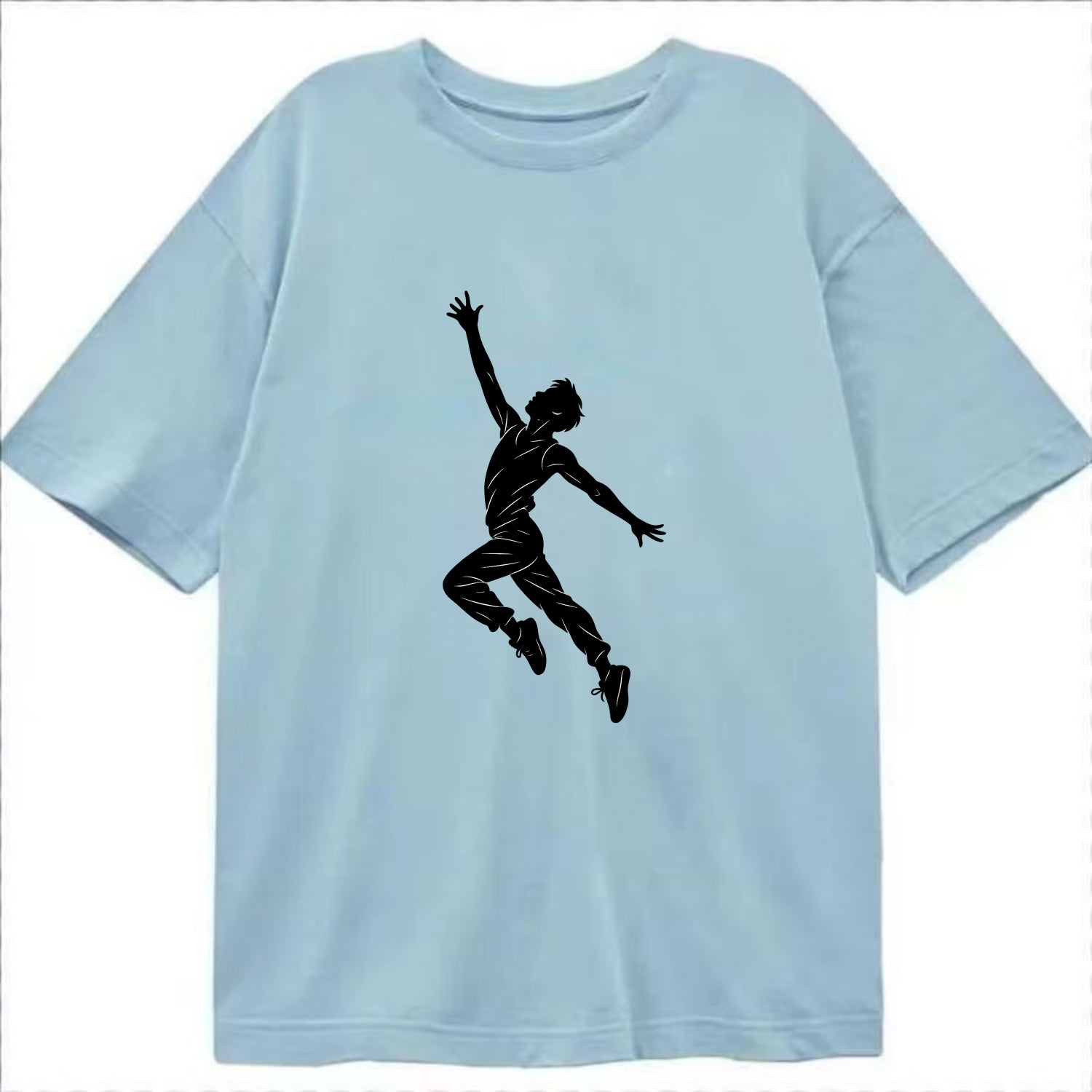 Modern dancer reaching skyward - Classic T-shirt - Light Blue