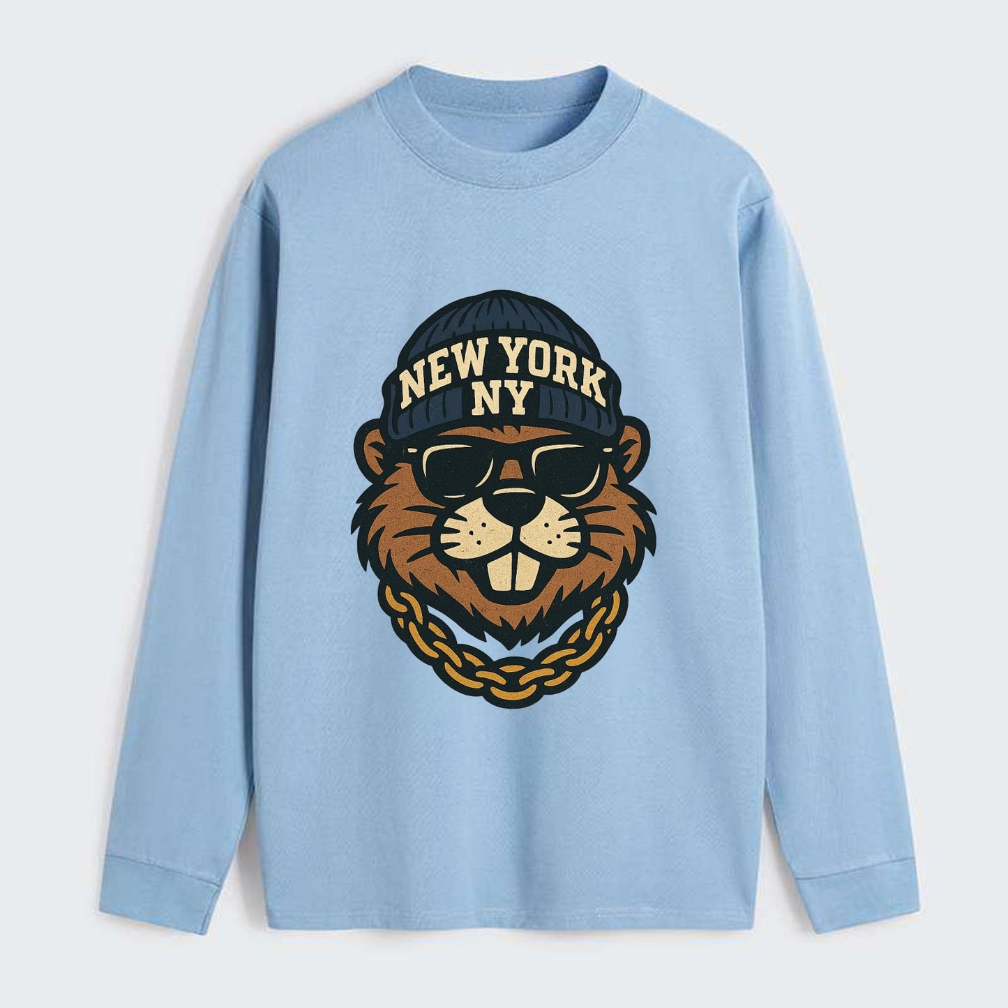 {"animal":"beaver","locationText":"NEW YORK","initials":"NY","beanieColo - Classic Long Sleeve Shirt - Light Blue