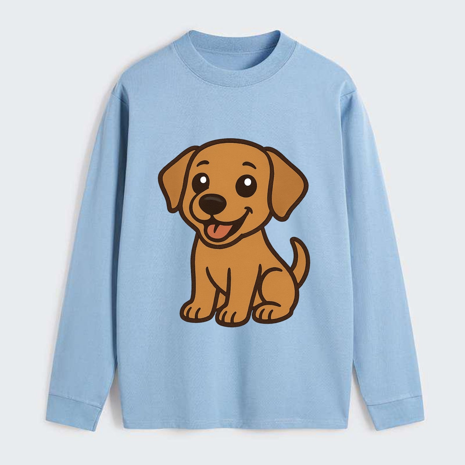 Labrador - Happy panting expression - Classic Long Sleeve Shirt - Light Blue
