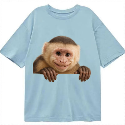 Capuchin Monkey  - Classic T-shirt - Light Blue