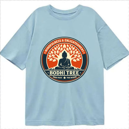 Zen Harmony Emblem - Classic T-shirt - Light Blue