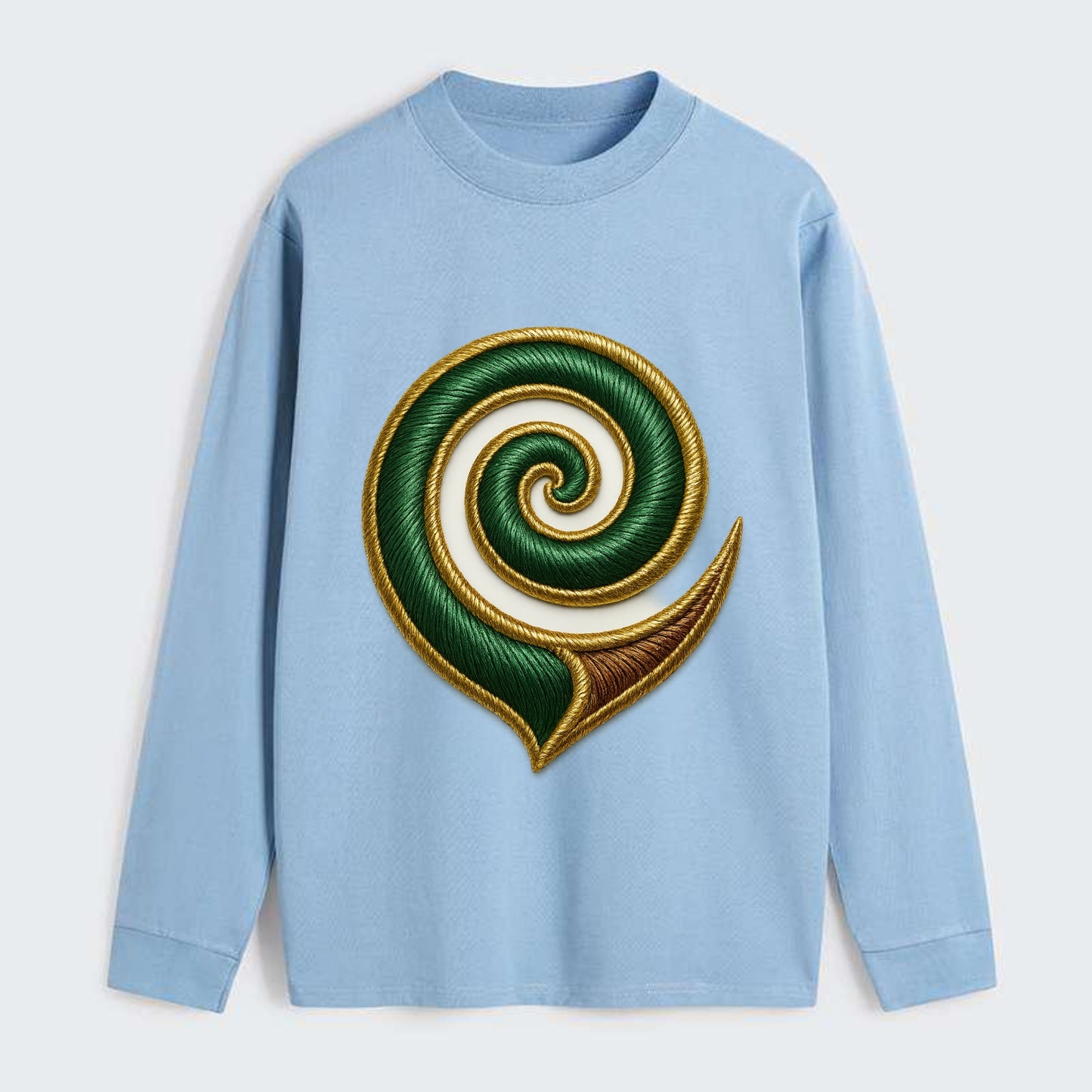 Maori Koru  - Classic Long Sleeve Shirt - Light Blue