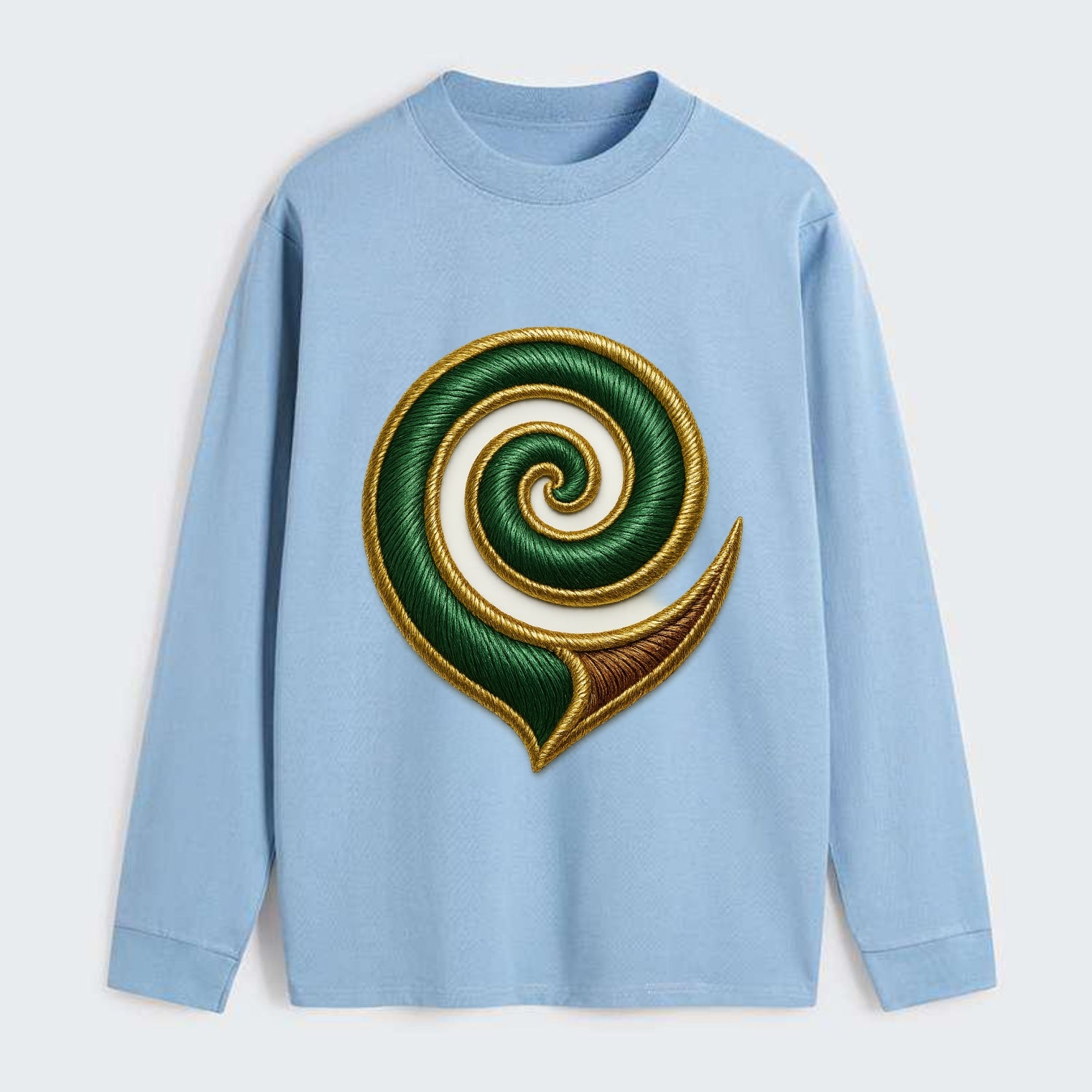 Maori Koru  - Classic Long Sleeve Shirt - Light Blue