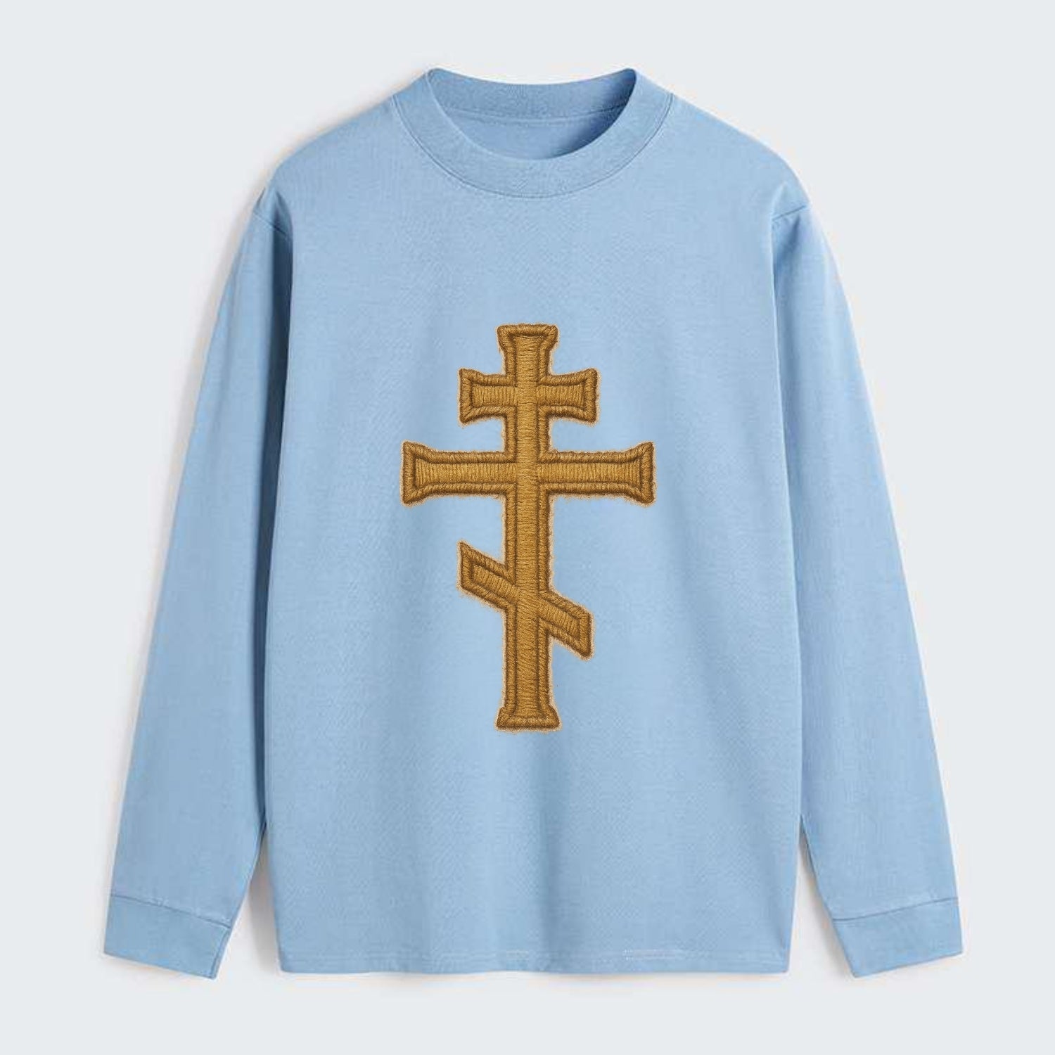 Orthodox Cross  - Classic Long Sleeve Shirt - Light Blue