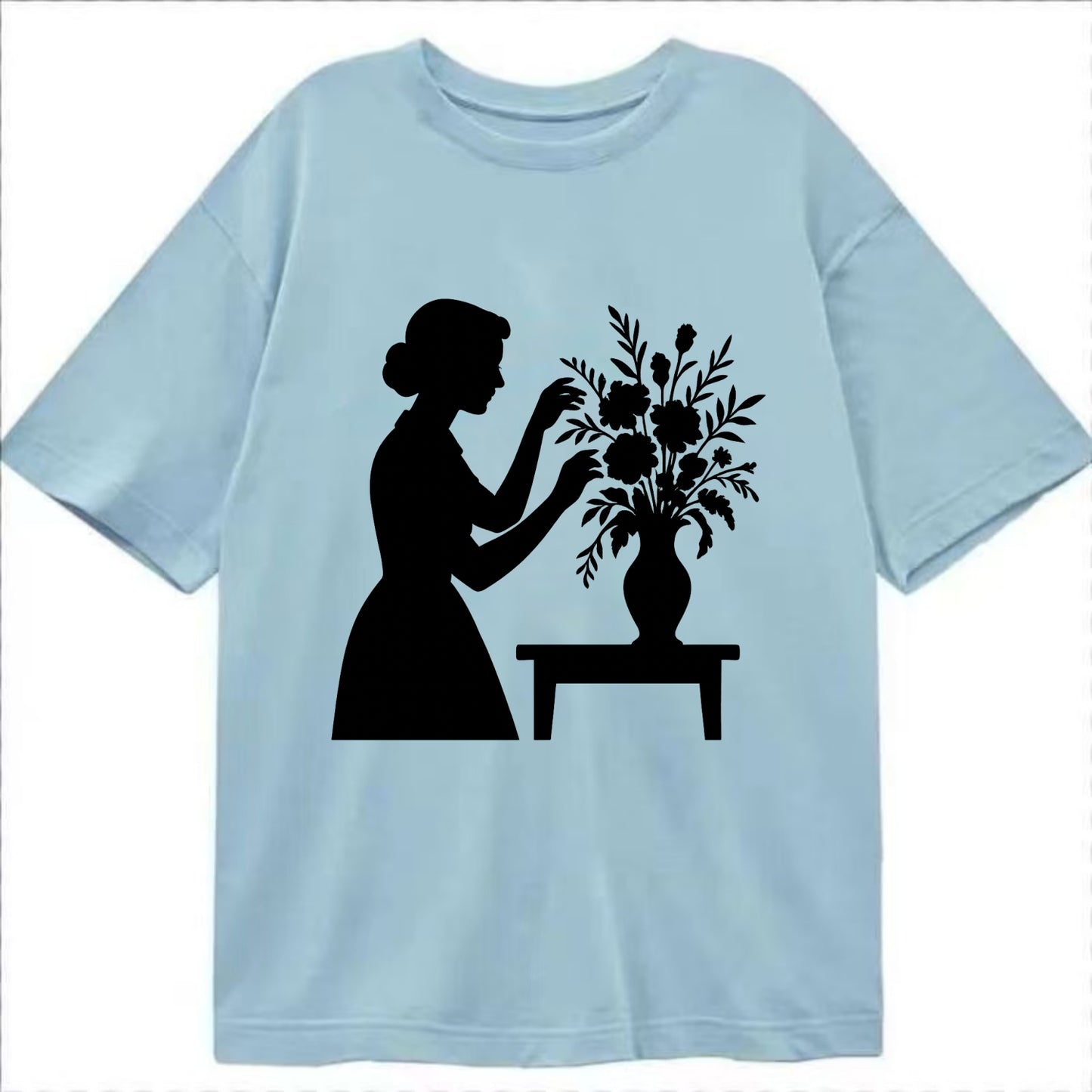 Florist arranging dramatic bouquet - Classic T-shirt - Light Blue