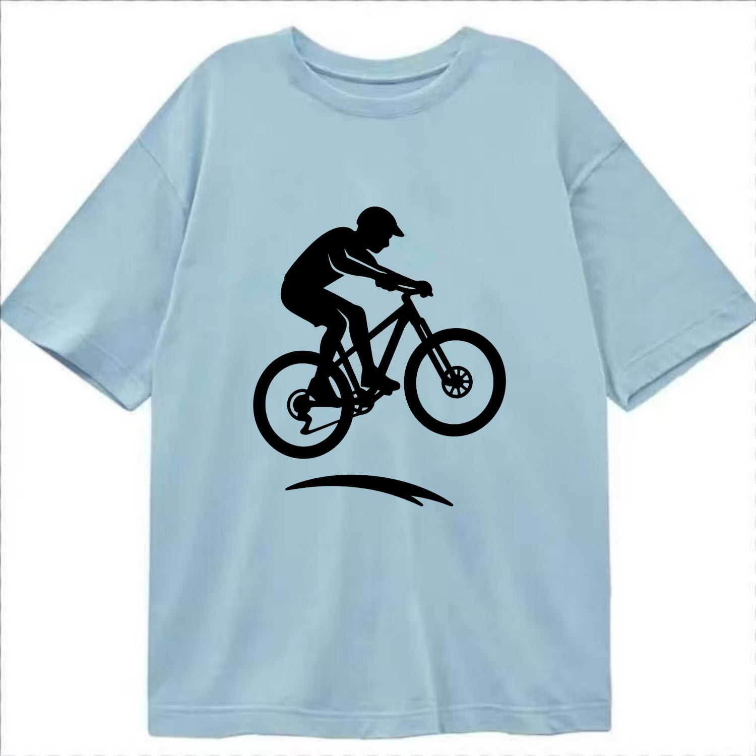 Mountain biker catching air - Classic T-shirt - Light Blue