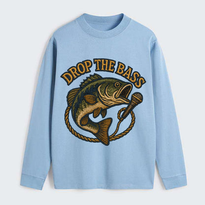 Drop The Bass  - Classic Long Sleeve Shirt - Light Blue