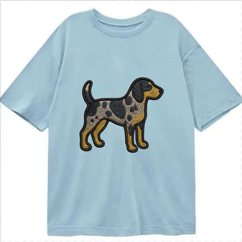 Bluetick Coonhound - Trendy spotted hound logo with prominent black border - Classic T-shirt