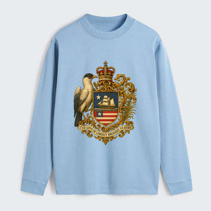 Liberia Pepper Bird Emblem - Classic Long Sleeve Shirt - Light Blue