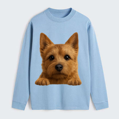 Norwich Terrier  - Classic Long Sleeve Shirt - Light Blue