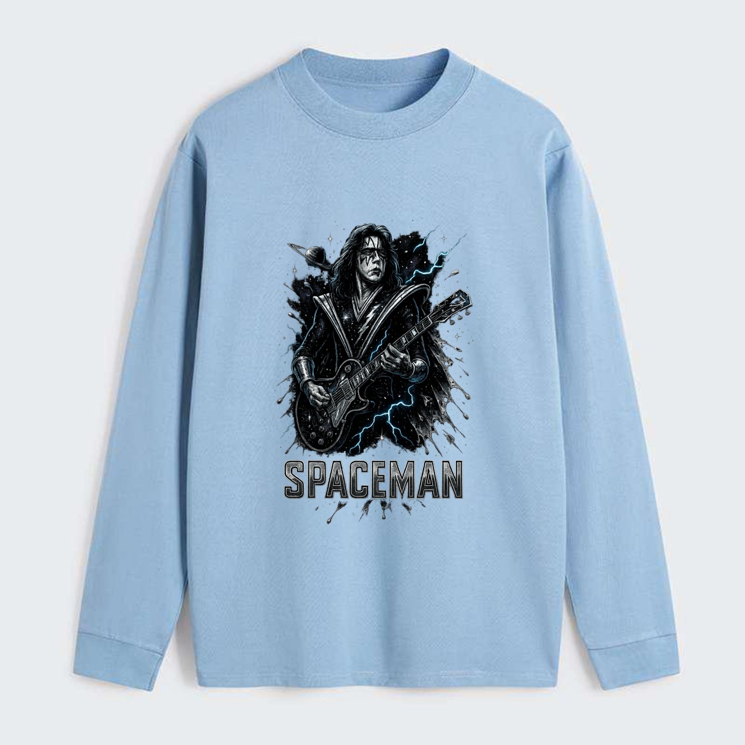 Silver Splash - Classic Long Sleeve Shirt - Light Blue
