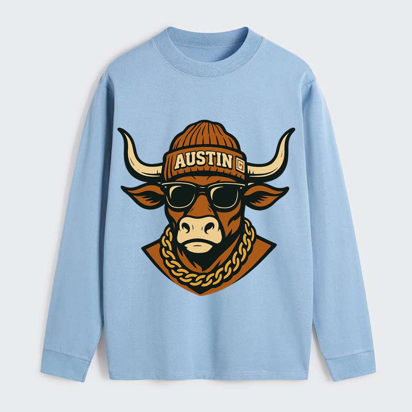 Austin Longhorn - Classic Long Sleeve Shirt - Light Blue