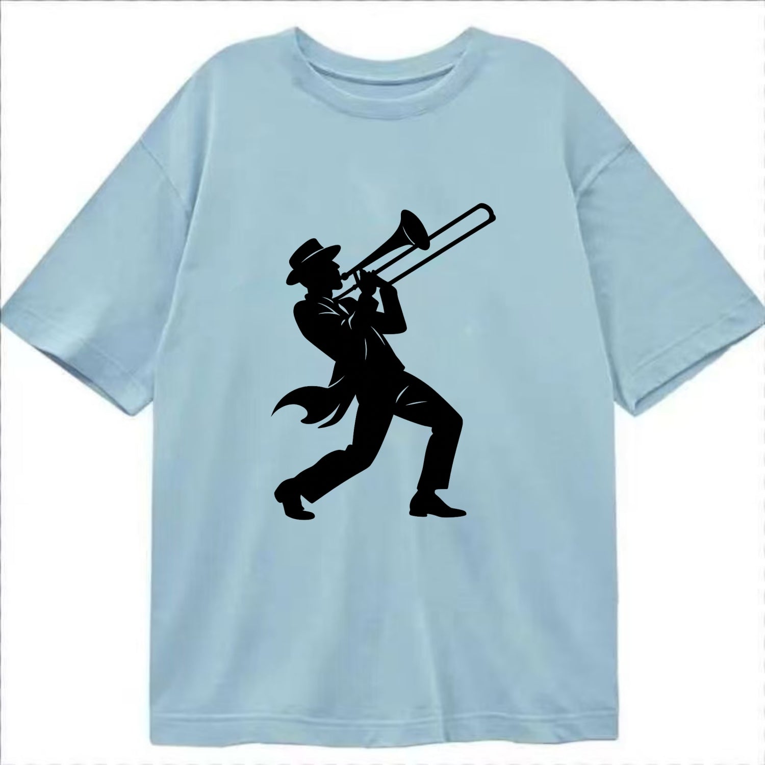 Trombone player jazz improvisation - Classic T-shirt - Light Blue