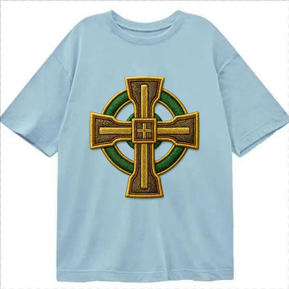 Durrow Cross - Classic T-shirt - Light Blue