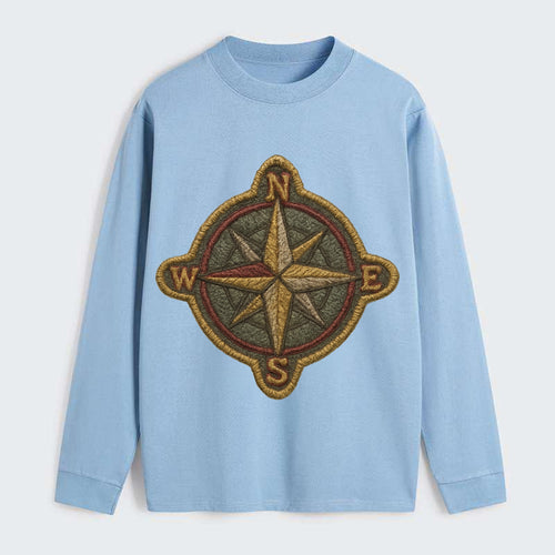 Compass rose with cardinal directions - explorer symbol - Classic Long Sleeve Shirt