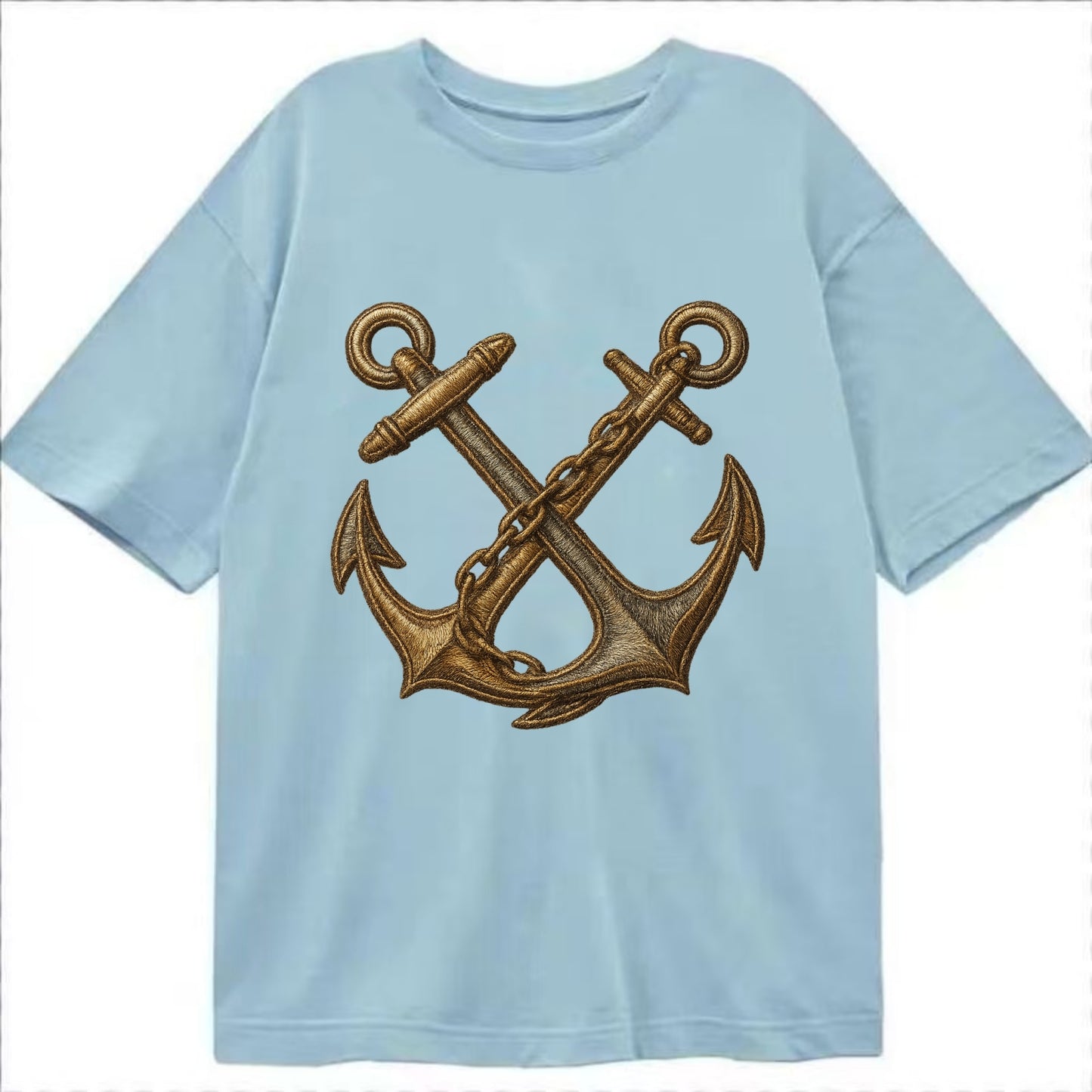 Crossed Anchors  - Classic T-shirt - Light Blue