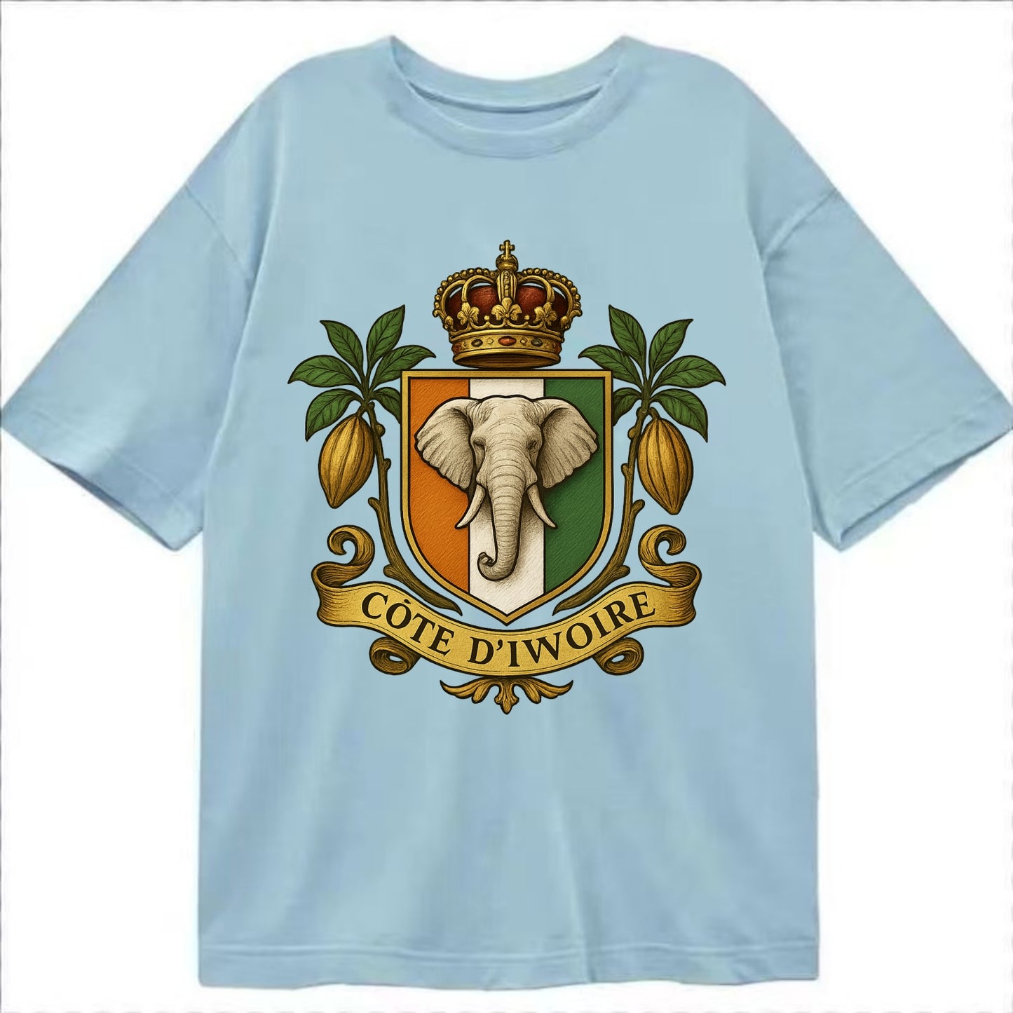 Ivory Coast Royal Logo  - Classic T-shirt - Light Blue