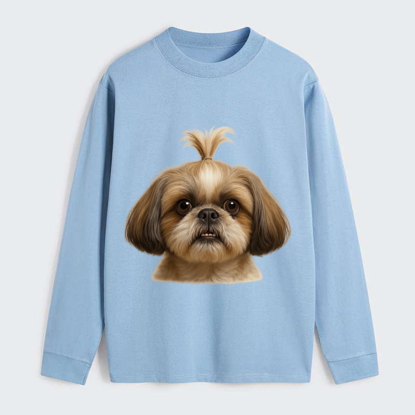 Shih Tzu  - Classic Long Sleeve Shirt - Light Blue