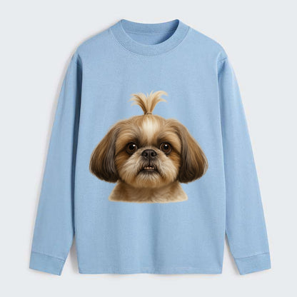 Shih Tzu  - Classic Long Sleeve Shirt - Light Blue