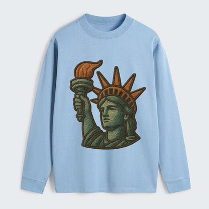 Statue of Liberty  - Classic Long Sleeve Shirt - Light Blue