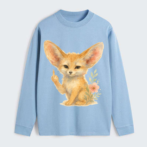 tiny fennec fox with oversized ears, one small paw raised in sass - Classic Long Sleeve Shirt