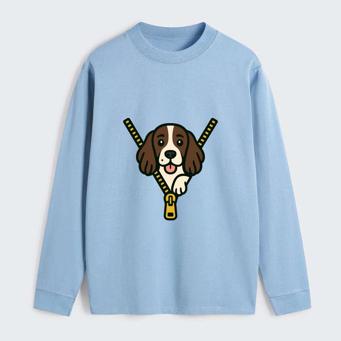 English Springer Spaniel - Classic Long Sleeve Shirt - Light Blue