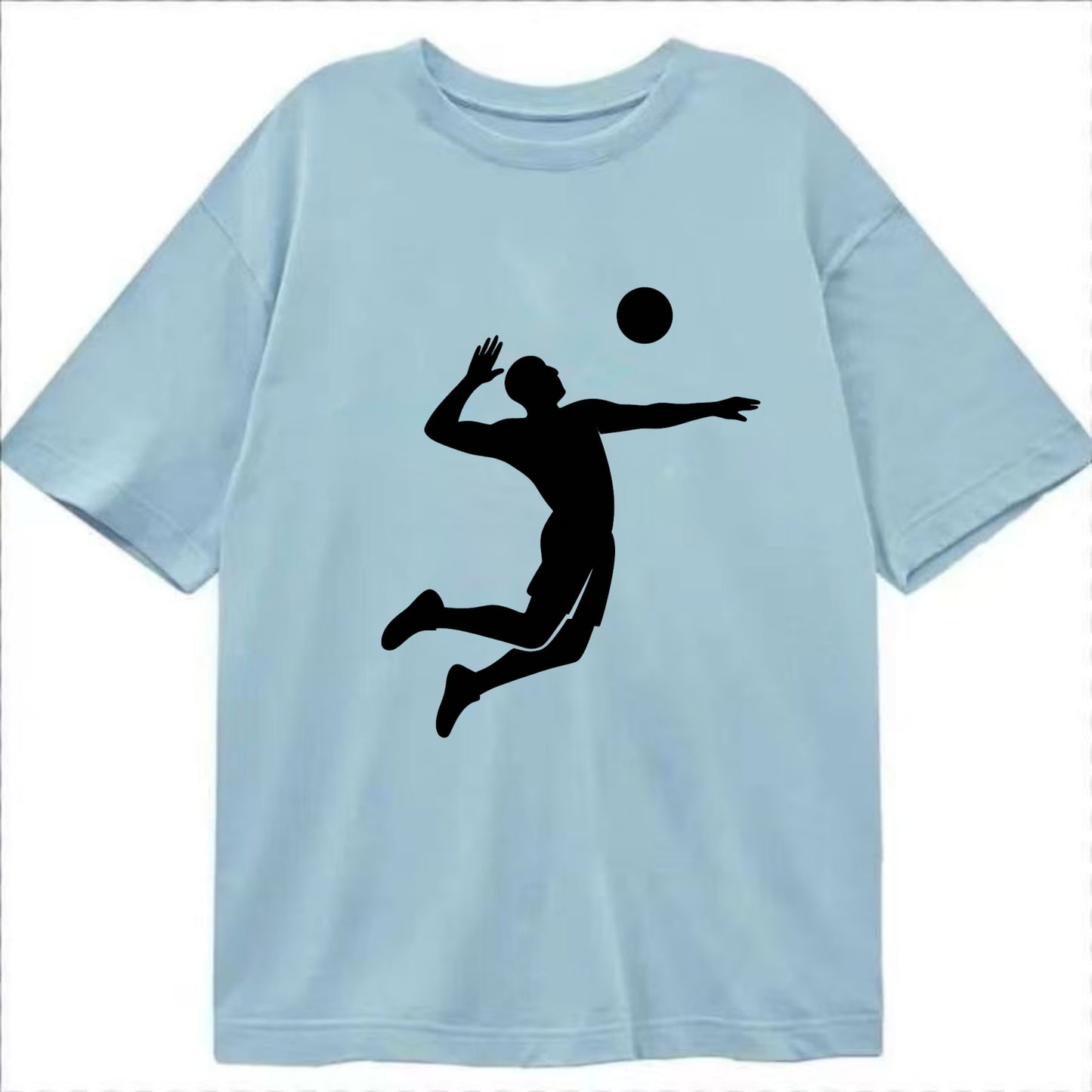 Volleyball player spiking ball - Classic T-shirt - Light Blue
