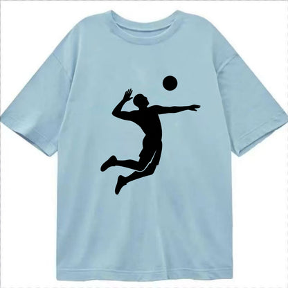 Volleyball player spiking ball - Classic T-shirt - Light Blue