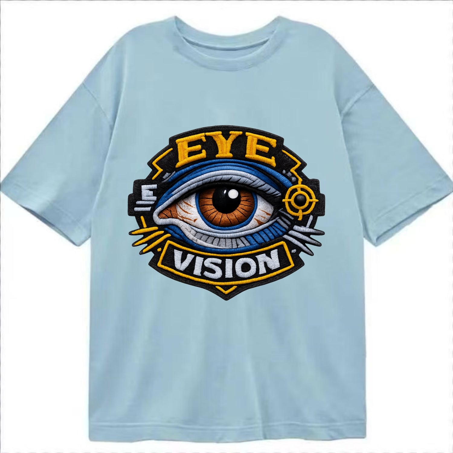EYE VISION - anatomical eye in blue and brown , optometry - Classic T-shirt - Light Blue