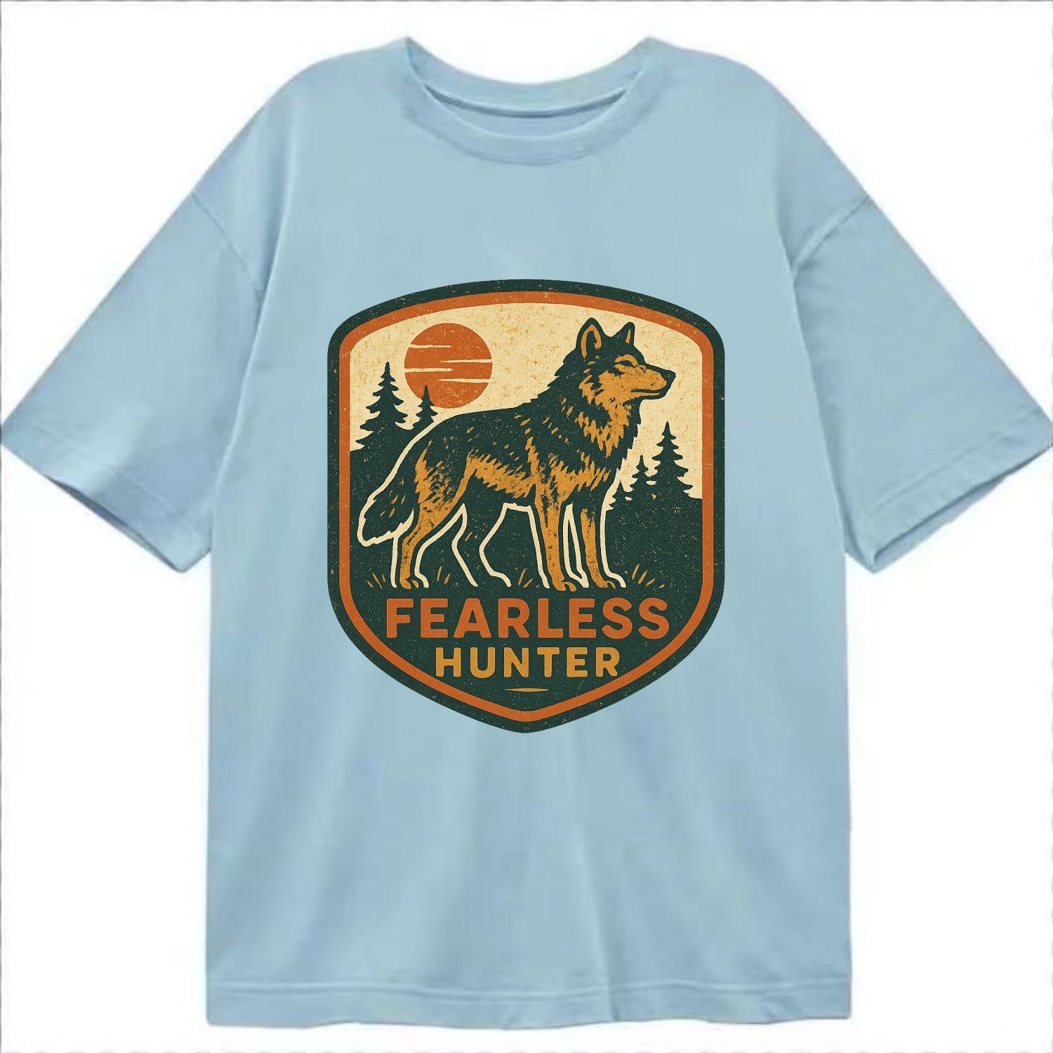 Fearless Hunter  - Classic T-shirt - Light Blue