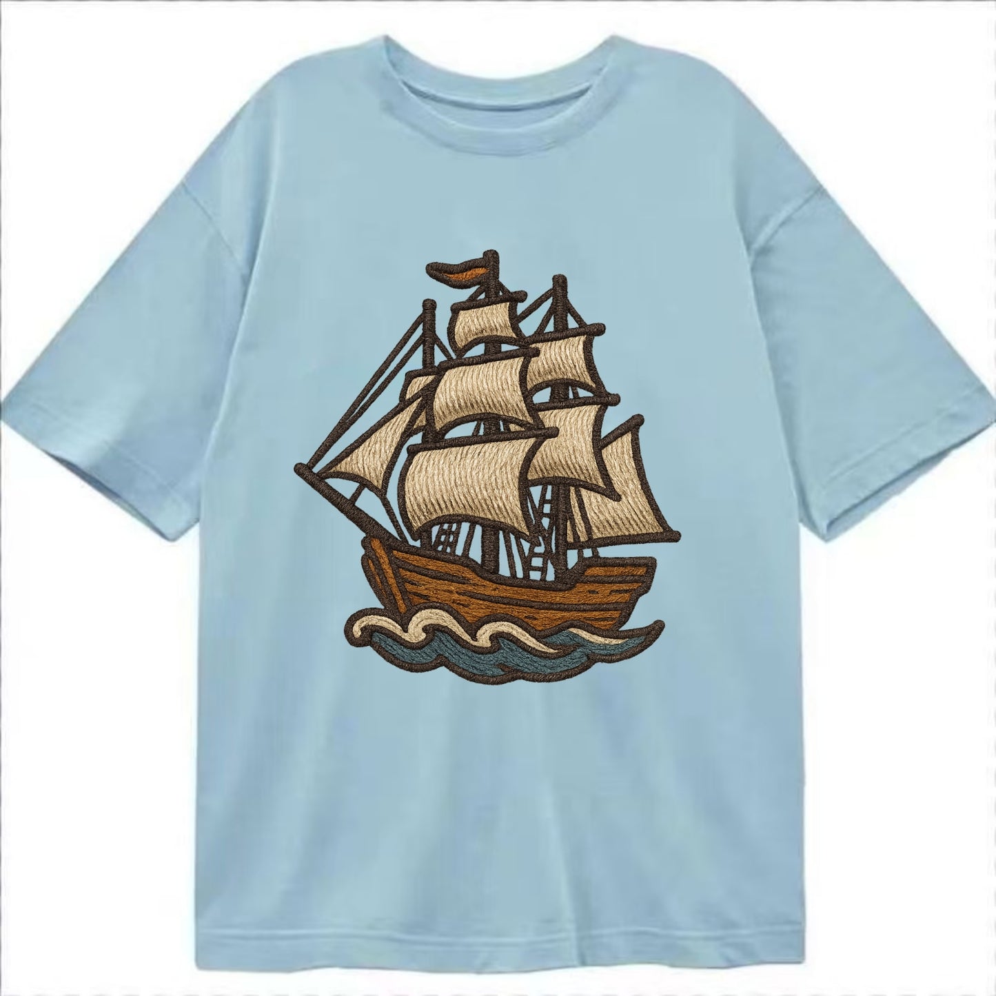 Sailing Ship  - Classic T-shirt - Light Blue