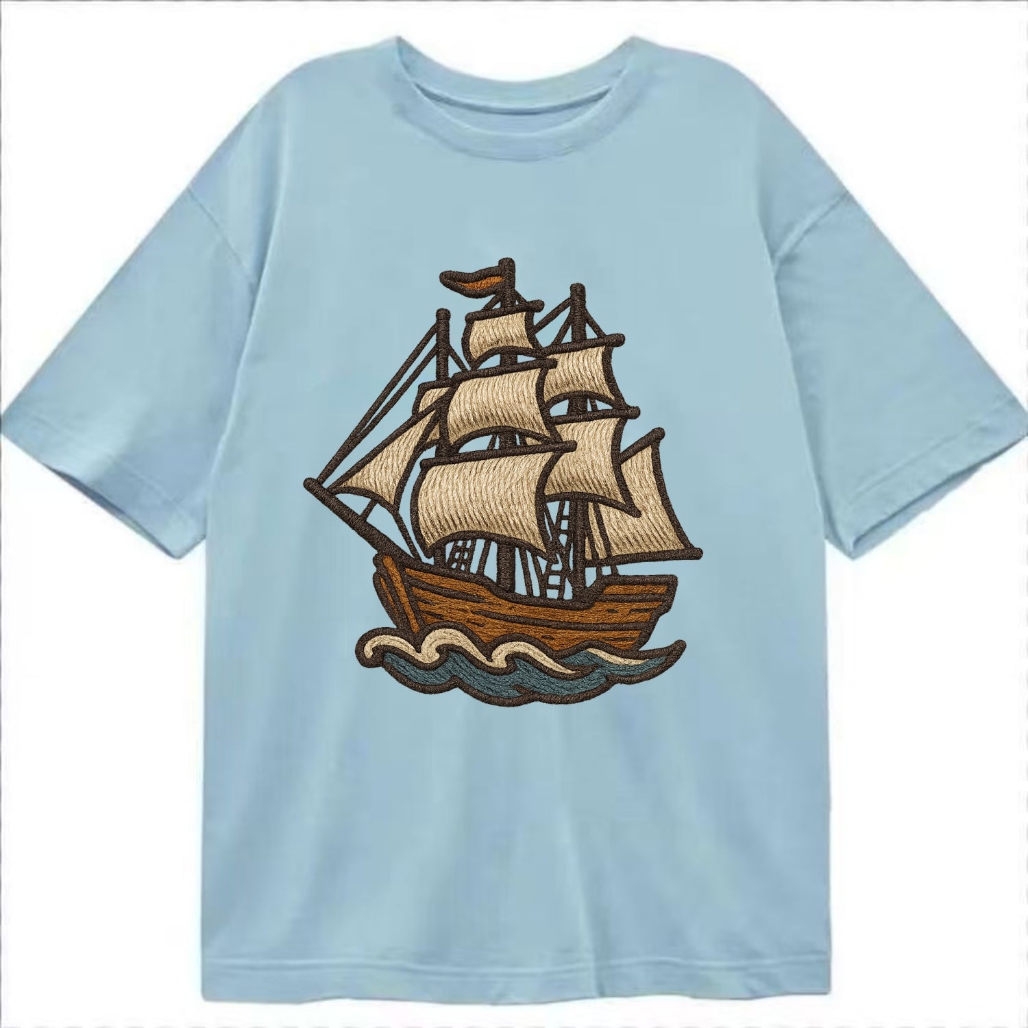 Sailing Ship  - Classic T-shirt - Light Blue